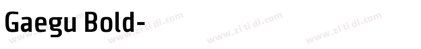 Gaegu Bold字体转换